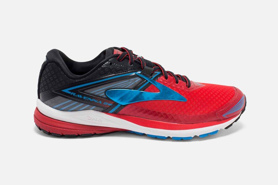 Zapatillas Running Brooks Ravenna 8 Hombre Rojas/Negras/Azules Ofertas RUZC04713